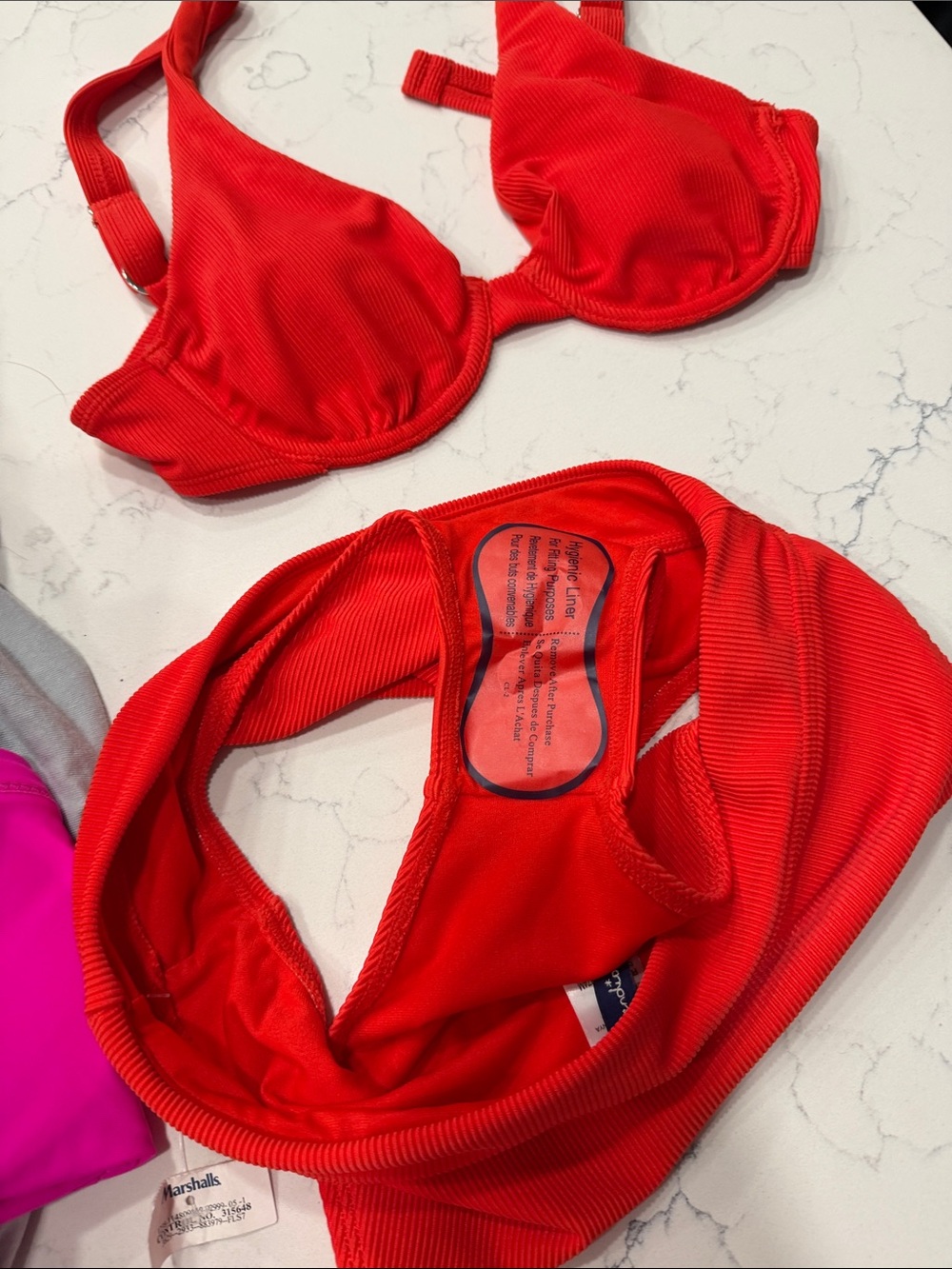 Splendid Red Ribbed Underwire Bikini Set - Picture 4 of 6